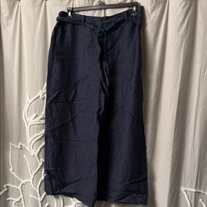 H by Halston Blue Dress Pants Wide-Leg Design